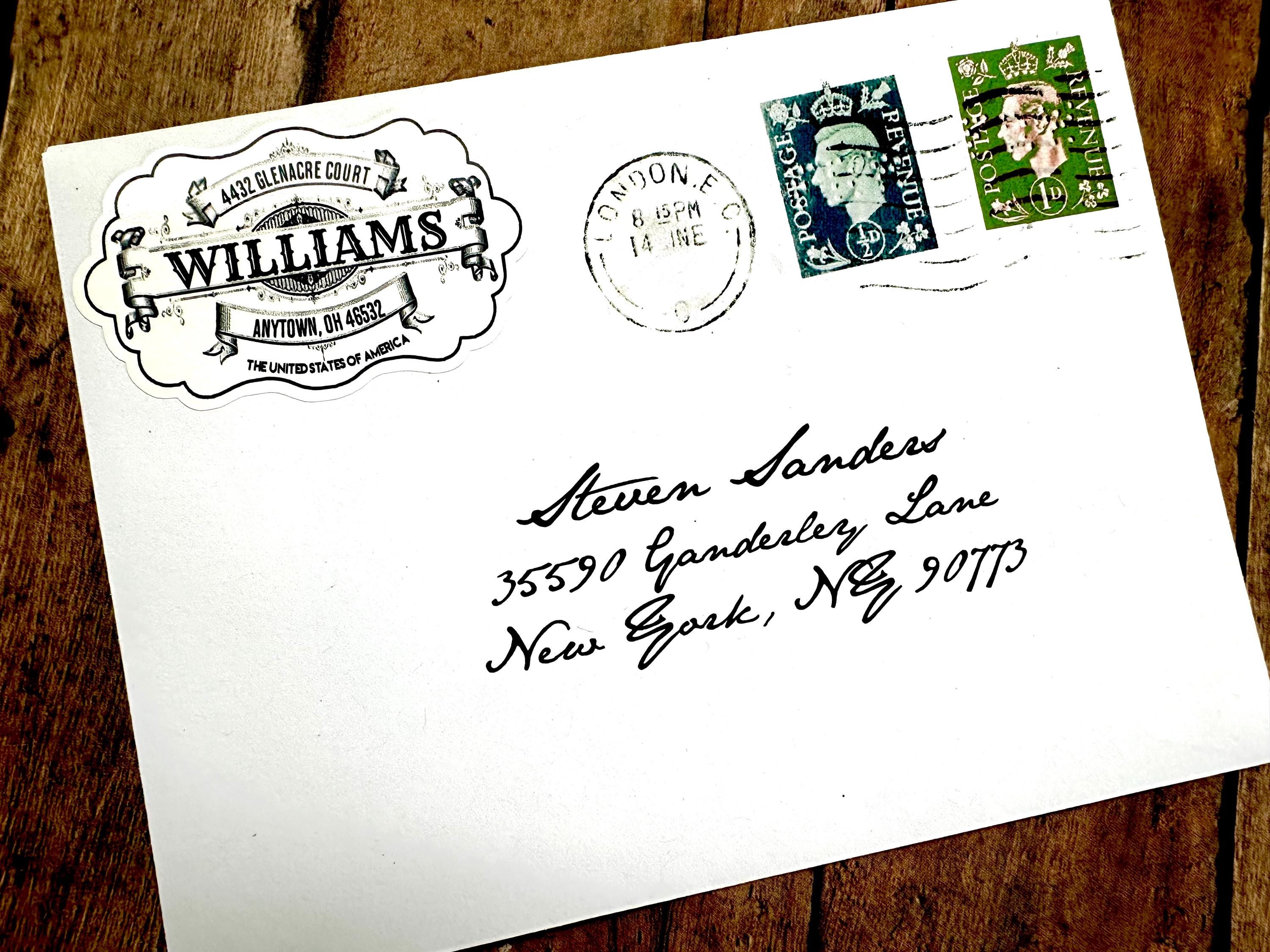 Heritage Style Return Address Labels, Vintage Style Mail Post Labels ...