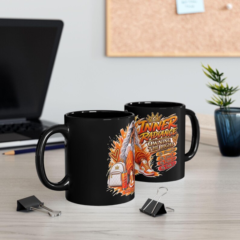 Taza negra (11 oz, 15 oz) imagen 7