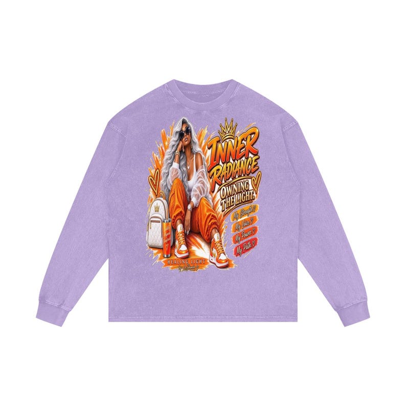 Acid Wash Oversize Long Sleeve T-Shirt image 13