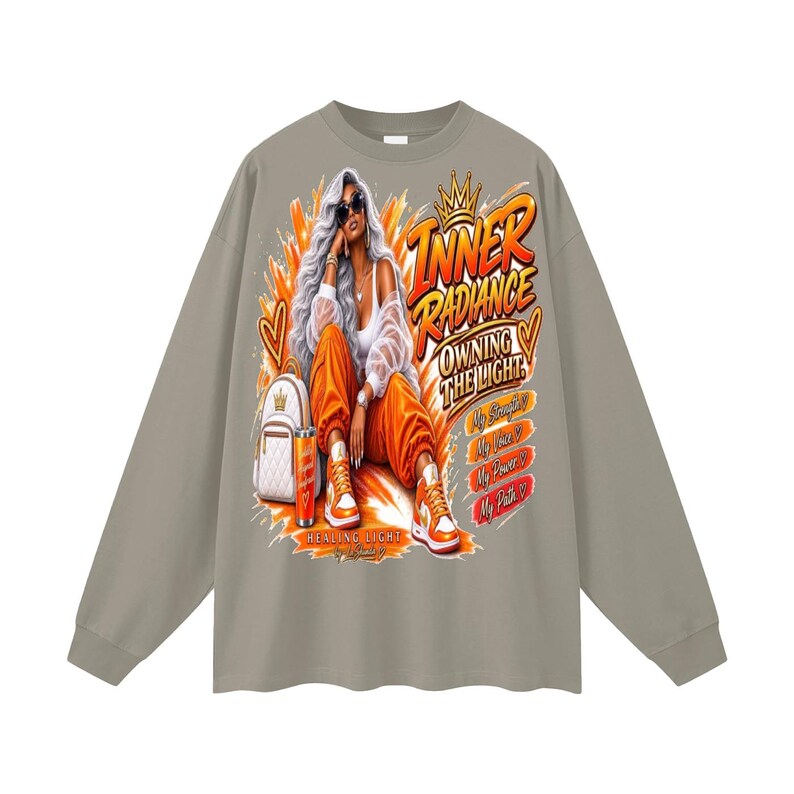 Oversized Unisex Long Sleeve T-Shirt image 13