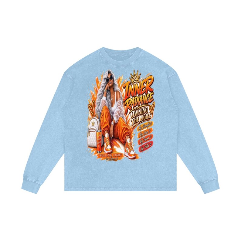 Acid Wash Oversize Long Sleeve T-Shirt image 15