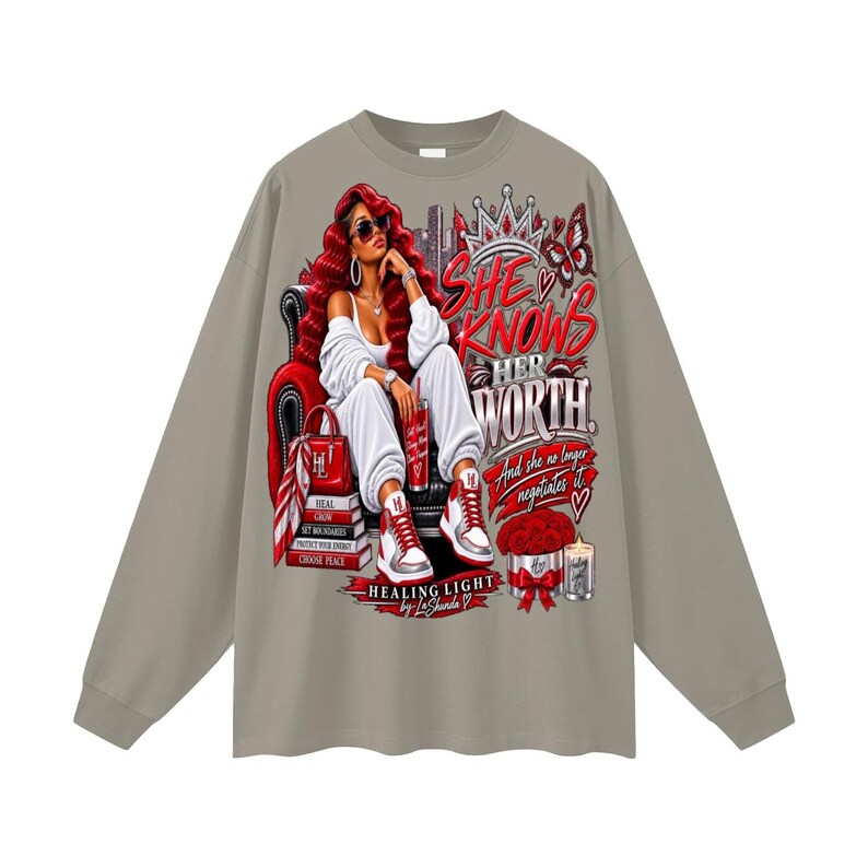 Oversized Unisex Long Sleeve T-Shirt image 13