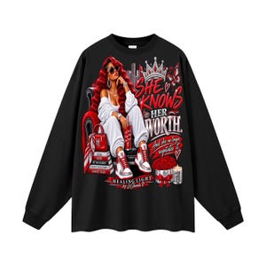 Oversized Unisex Long Sleeve T-Shirt image 3