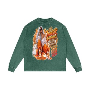 Acid Wash Oversize Long Sleeve T-Shirt image 3