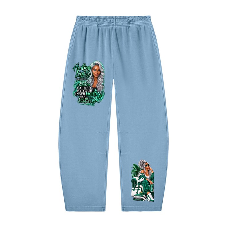 Unisex Vintage Washed Barrel Leg Sweatpants image 9