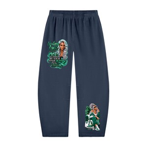 Unisex Vintage Washed Barrel Leg Sweatpants image 3