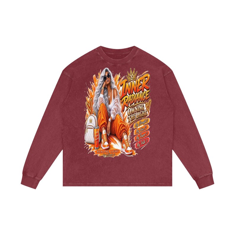 Acid Wash Oversize Long Sleeve T-Shirt image 7