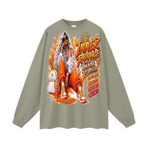 Oversized Unisex Long Sleeve T-Shirt image 15