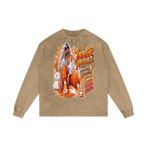 Acid Wash Oversize Long Sleeve T-Shirt image 9