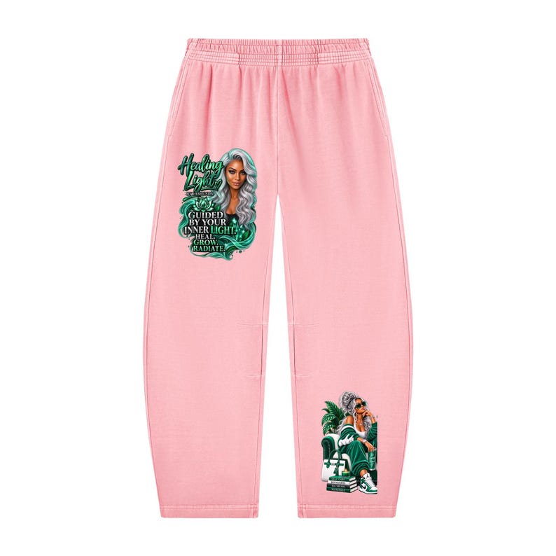Unisex Vintage Washed Barrel Leg Sweatpants image 11