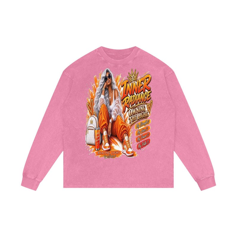 Acid Wash Oversize Long Sleeve T-Shirt image 11