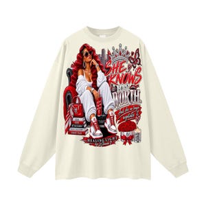 Oversized Unisex Long Sleeve T-Shirt image 5