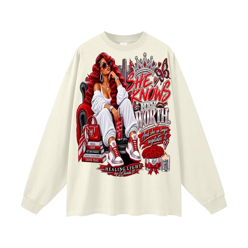 Oversized Unisex Long Sleeve T-Shirt image 5