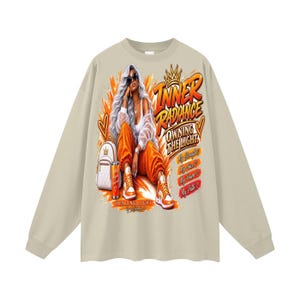 Oversized Unisex Long Sleeve T-Shirt image 7