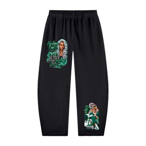 Unisex Vintage Washed Barrel Leg Sweatpants image 1