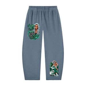 Unisex Vintage Washed Barrel Leg Sweatpants image 5
