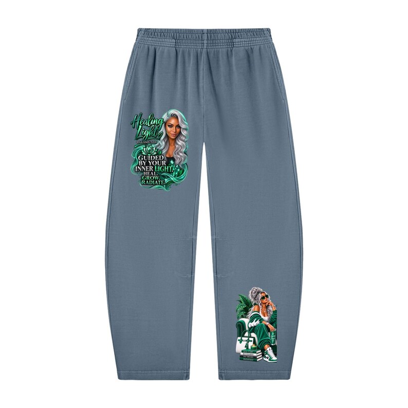 Unisex Vintage Washed Barrel Leg Sweatpants image 5