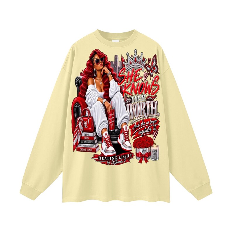 Oversized Unisex Long Sleeve T-Shirt image 11