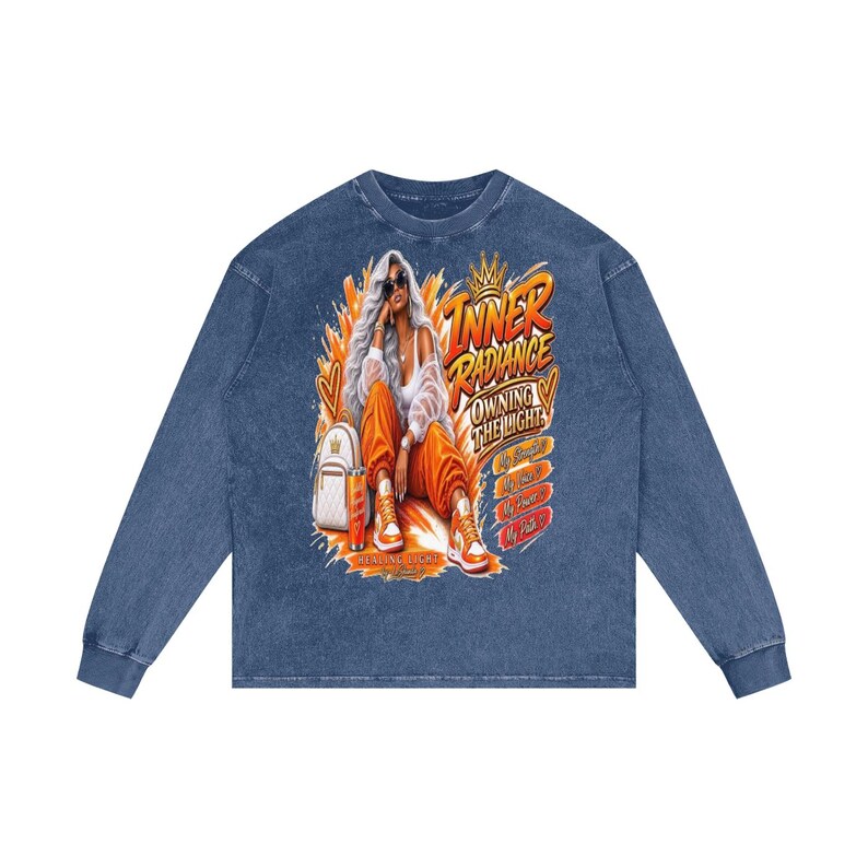 Acid Wash Oversize Long Sleeve T-Shirt image 17