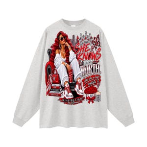 Oversized Unisex Long Sleeve T-Shirt image 7