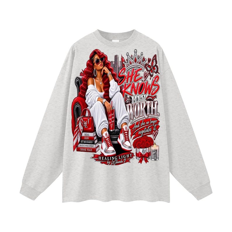 Oversized Unisex Long Sleeve T-Shirt image 7