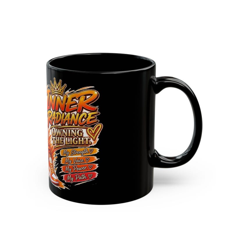 Taza negra (11 oz, 15 oz) imagen 2