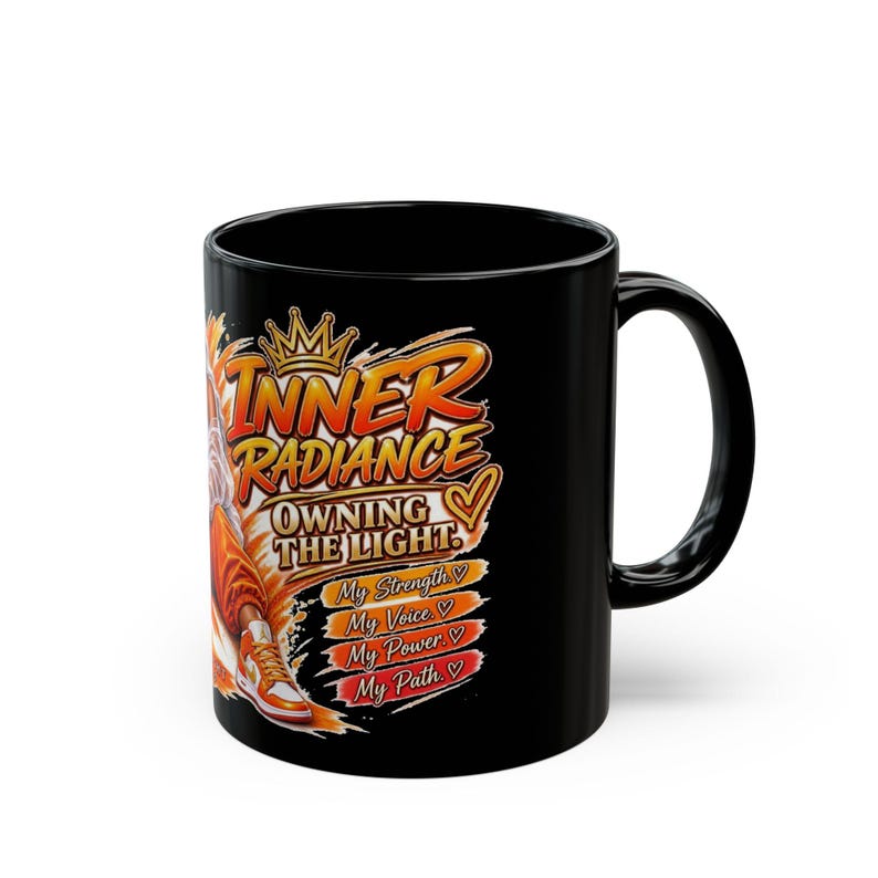 Taza negra (11 oz, 15 oz) imagen 5