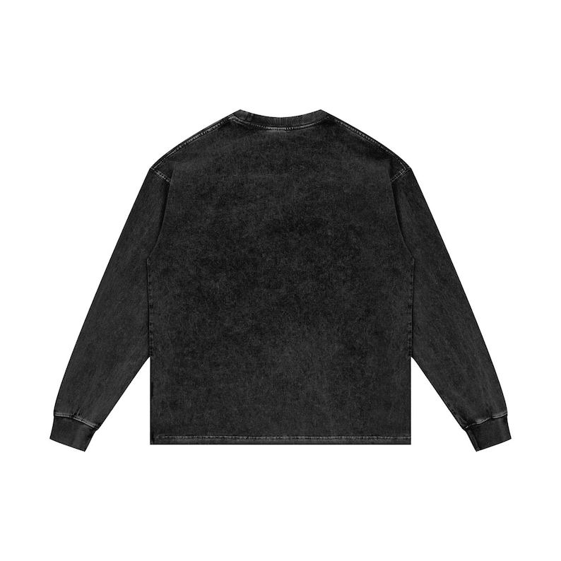 Acid Wash Oversize Long Sleeve T-Shirt image 2