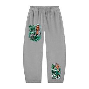 Unisex Vintage Washed Barrel Leg Sweatpants image 13