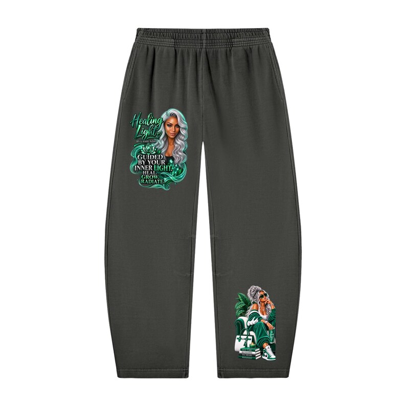 Unisex Vintage Washed Barrel Leg Sweatpants image 7