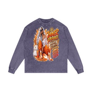 Acid Wash Oversize Long Sleeve T-Shirt image 5