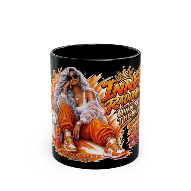 Taza negra (11 oz, 15 oz) imagen 1