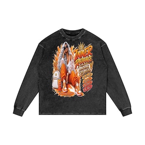 Acid Wash Oversize Long Sleeve T-Shirt image 1
