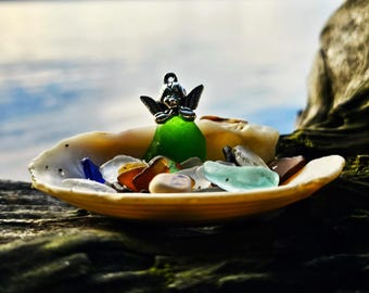 Charm de ángel de cristal marino