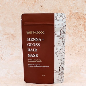 Maschera per capelli all'henné e lucidante