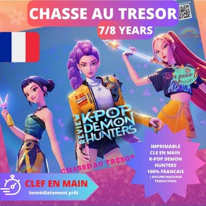 Caccia al tesoro K-POP Demon Hunters per bambini di 7/8 anni in francese (al chiuso e all&#39;aperto)