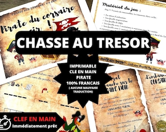 7/8 Jahre Piratenschatzsuche auf Französisch drinnen und draußen