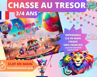 3/4 ans Chasse au trésor Cirque Arc en Ciel  en Français intérieur et extérieur