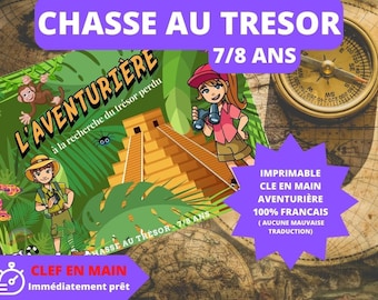 7/8 ans Chasse au trésor Aventurière en Français intérieur et extérieur