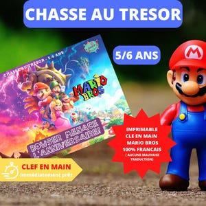 5/6 år gammal Mario skattjakt på franska, inomhus och utomhus