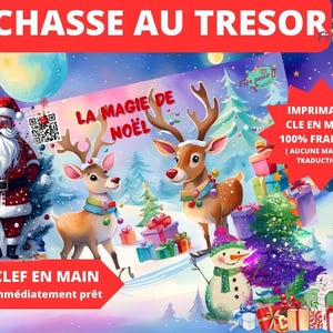 7/8 ans Chasse au trésor Noël en Français intérieur et extérieur