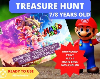 7/8 lat - POSZUKIWANIE SKARBÓW w języku angielskim MARIO Bros