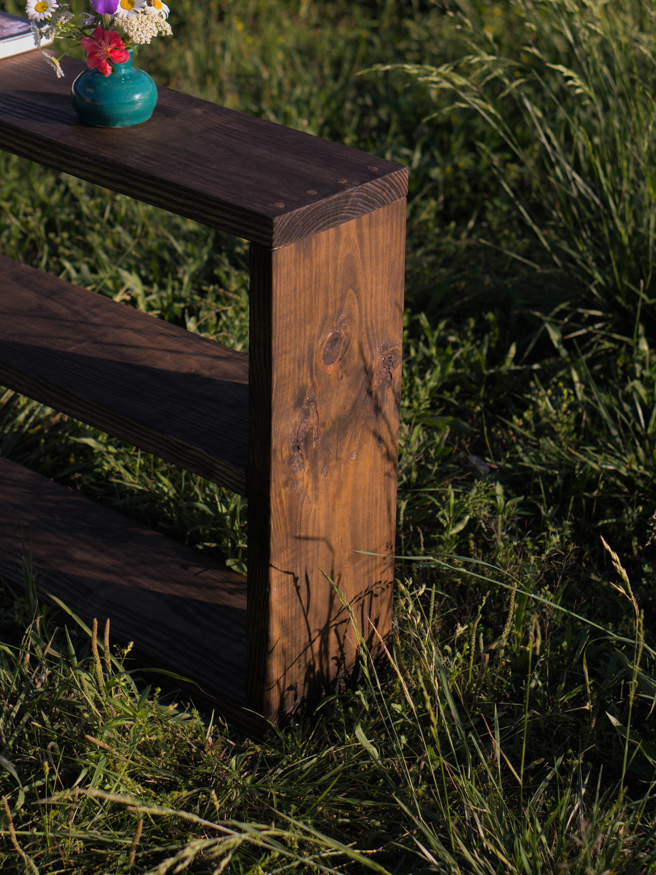 Rustic Storage Unit Made From Solid Wood | Rustic Bench | Wooden ...