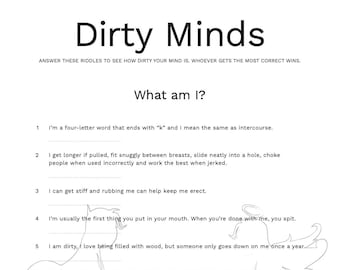 Dirty Minds | Junggesellinnenabschied Spiele | Brautparty Spiele
