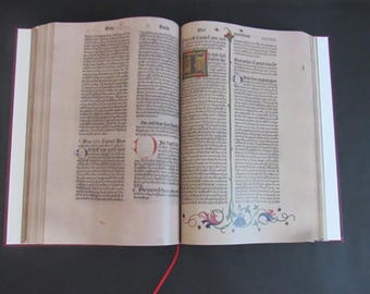 1483 Koberger Bible - Hand-Bound Facsimile | German Incunabula | 37×26 cm | Rare