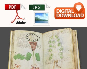 Voynich Manuscript Trithemius High Definition Scans 15th Century Undecipherable Mysterious Old Book Alchemy Magick Instant Download