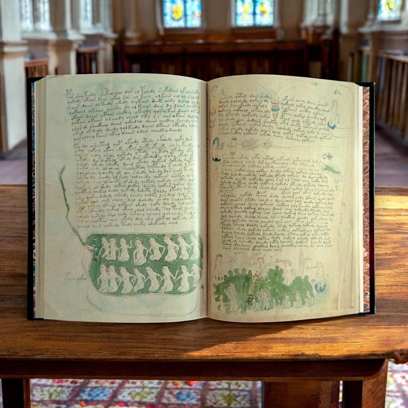 Voynich Manuscript Facsimile Faithful Leatherbound