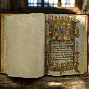 Book Of Hours 1300-1325 AD Facsimile Deluxe Leather-bound Faithful Reproduction