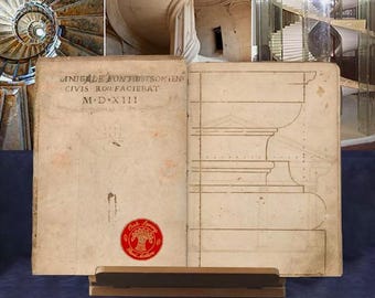 1513 Codex Mellon Architectural Sketchbook Domenico Antonio de Chiarellis handbound manuscript History lovers gift