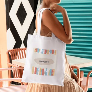 Library Lover Cotton Canvas Tote Bag